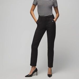 WHBM High Rise Pret-A-Jet Pant, Black, Size 6